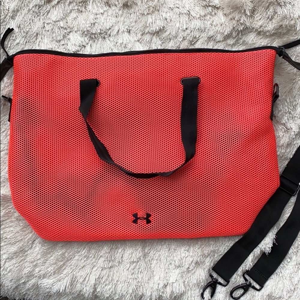 Under Armour gym bag - bright coral